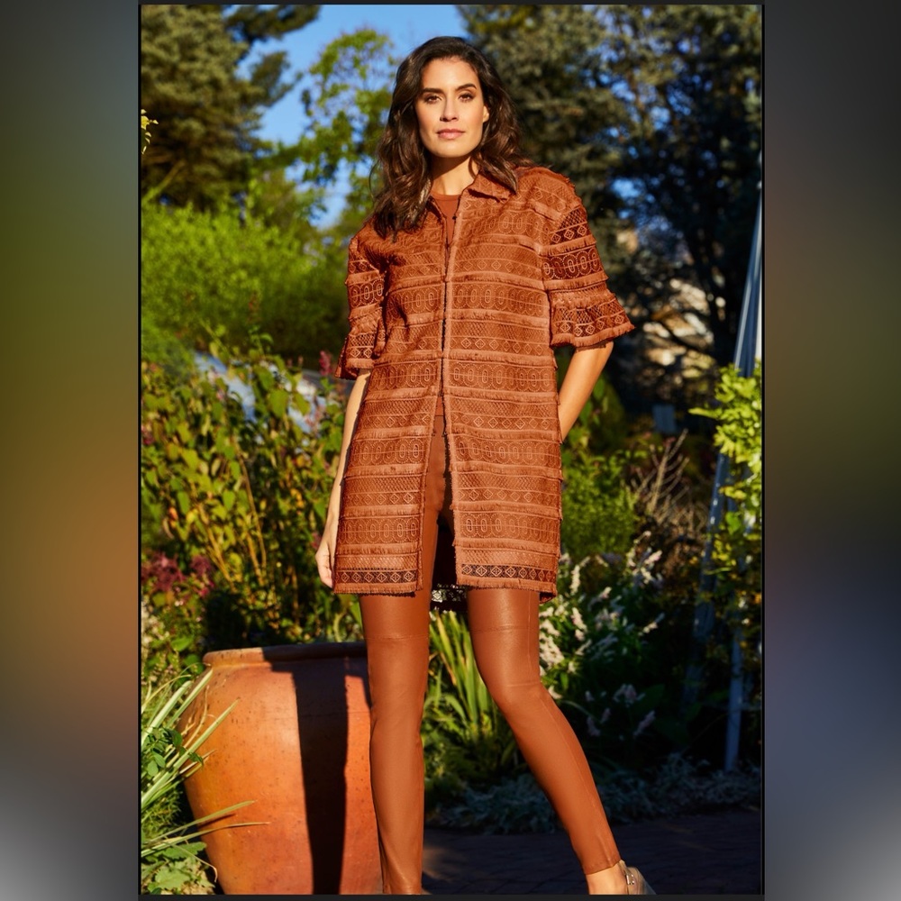 Etcetera brown lace jacket